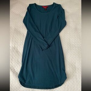Hot Kiss Mini Bodycon Full Sleeve Deep Teal Dress Size Medium NWT